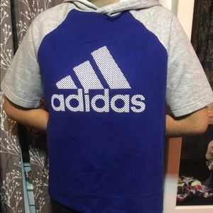 ADIDAS SHORT SLEEVE HOODIE WOMENS